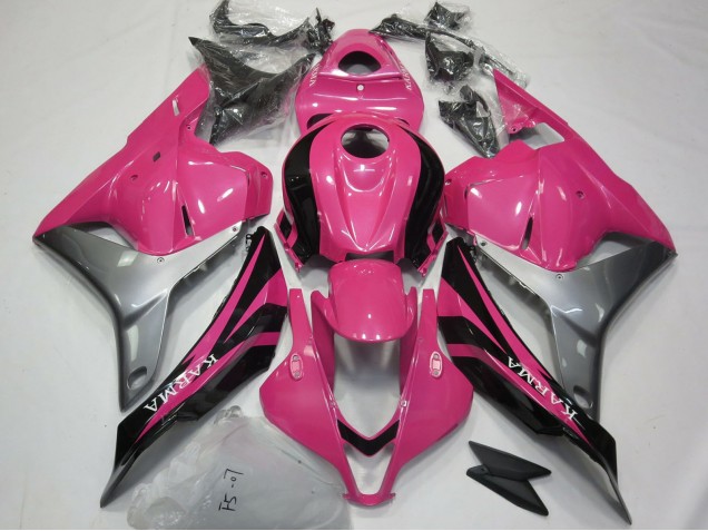 Lojas Carenagens Moto Honda CBR600RR 2009-2012 - Prata Rosa Preto Brilhante OEM Estilo