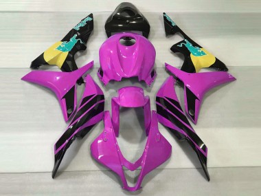 Lojas Carenagens Moto Honda CBR600RR 2007-2008 - Rosa Amarelo Preto Brilhante Azul Touro