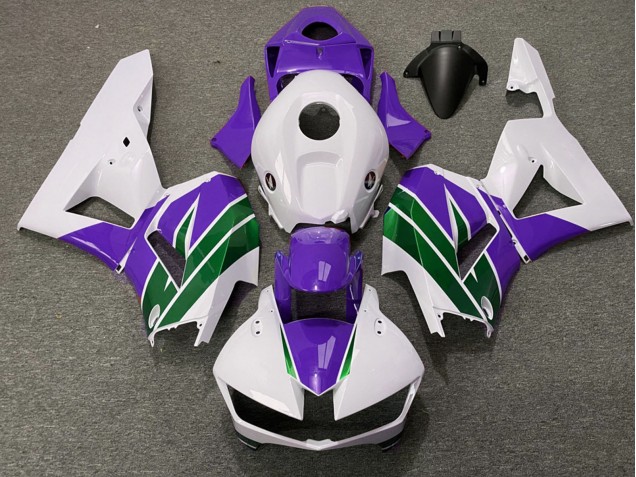 Lojas Carenagens Moto Honda CBR600RR 2013-2023 - Branco Roxo Verde