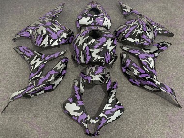 Lojas Carenagens Moto Honda CBR600RR 2009-2012 - Roxo Prata Camouflage