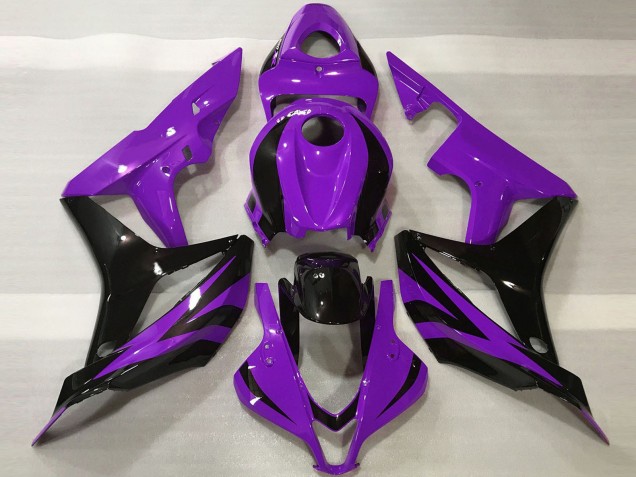 Lojas Carenagens Moto Honda CBR600RR 2007-2008 - Roxo Preto Brilhante OEM Estilo