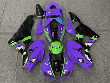 Lojas Carenagens Moto Honda CBR600RR 2013-2023 - Roxo Verde Azul Preto Brilhante Tubarão