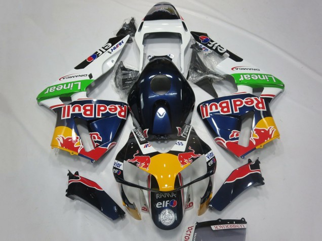 Lojas Carenagens Moto Honda CBR600RR 2003-2004 - Branco Azul Amarelo Verde Red Bull Estilo