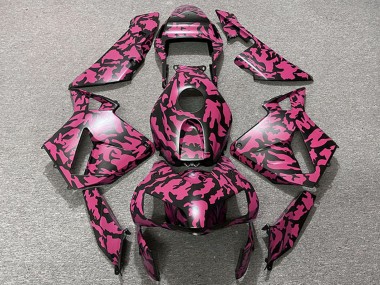 Lojas Carenagens Moto Honda CBR600RR 2003-2004 - Vermelho Preto Camouflage