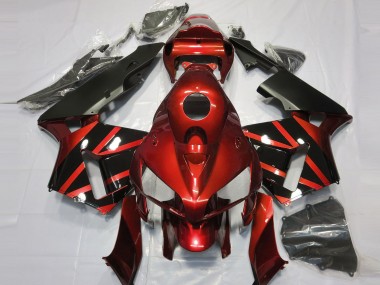 Lojas Carenagens Moto Honda CBR600RR 2005-2006 - Vermelho Preto Brilhante Estilo