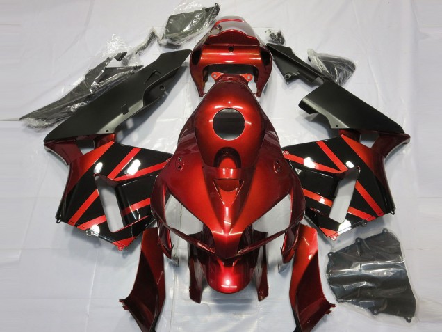 Lojas Carenagens Moto Honda CBR600RR 2005-2006 - Vermelho Preto Brilhante Estilo