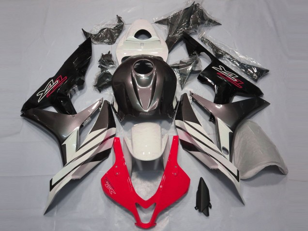 Lojas Carenagens Moto Honda CBR600RR 2007-2008 - Branco Vermelho Cinzento Preto Brilhante