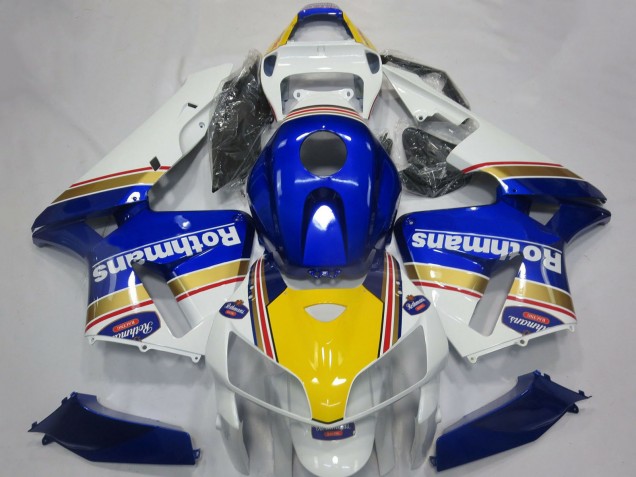 Lojas Carenagens Moto Honda CBR600RR 2005-2006 - Branco Azul Amarelo Rothmans