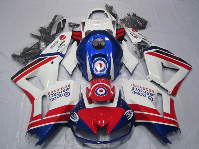 Lojas Carenagens Moto Honda CBR600RR 2013-2023 - Branco Vermelho Azul Royal Air Force