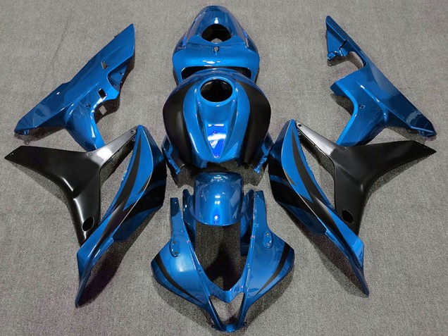 Lojas Carenagens Moto Honda CBR600RR 2007-2008 - Sapphire Azul Preto OEM Estilo
