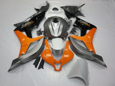 Lojas Carenagens Moto Honda CBR600RR 2007-2008 - Prata Laranja Preto Brilhante