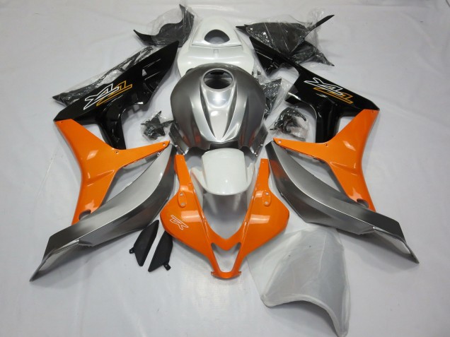 Lojas Carenagens Moto Honda CBR600RR 2007-2008 - Prata Laranja Preto Brilhante