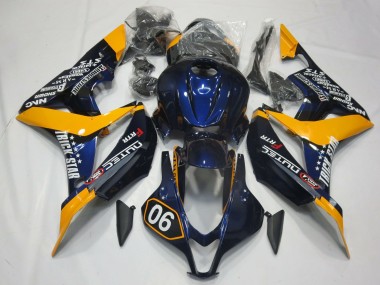 Lojas Carenagens Moto Honda CBR600RR 2007-2008 - Laranja Azul Preto Brilhante