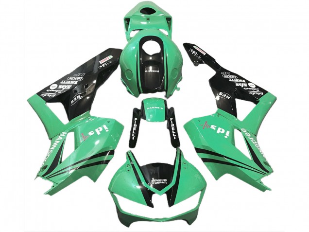 Lojas Carenagens Moto Honda CBR600RR 2013-2023 - Verde Preto Brilhante