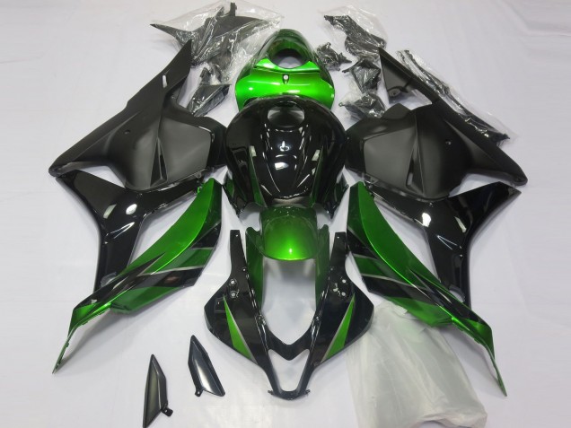 Lojas Carenagens Moto Honda CBR600RR 2009-2012 - Verde Preto Brilhante Preto Fosco
