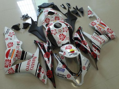 Lojas Carenagens Moto Honda CBR600RR 2007-2008 - Branco Vermelho Preto Nastro Azzurro