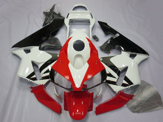 Lojas Carenagem Moto Honda CBR600RR 2003-2004 - Branco Vermelho Preto Brilhante