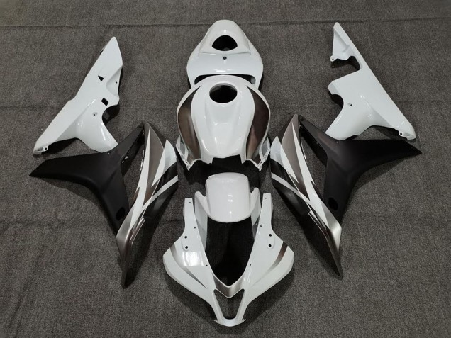 Lojas Carenagens Moto Honda CBR600RR 2007-2008 - Branco Preto Fosco