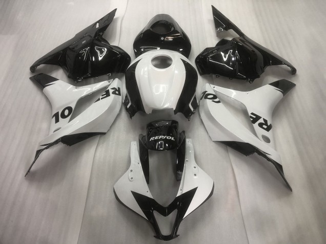Lojas Carenagens Moto Honda CBR600RR 2009-2012 - Branco Preto Brilhante Repsol