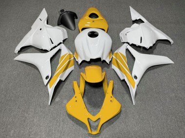 Lojas Carenagens Moto Honda CBR600RR 2009-2012 - Branco Amarelo Listra