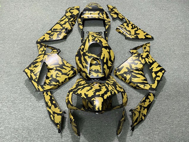 Lojas Carenagens Moto Honda CBR600RR 2003-2004 - Amarelo Preto Camouflage
