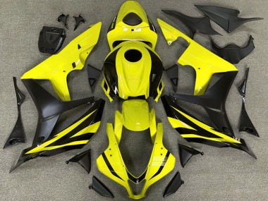 Lojas Carenagens Moto Honda CBR600RR 2007-2008 - Amarelo Preto Fosco OEM Estilo