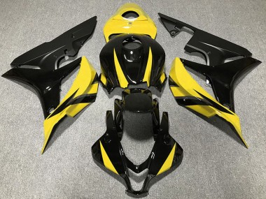 Lojas Carenagens Moto Honda CBR600RR 2007-2008 - Amarelo Preto Brilhante Preto Fosco