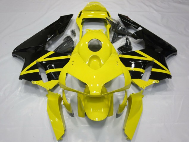Lojas Carenagens Moto Honda CBR600RR 2003-2004 - Amarelo Preto Brilhante OEM Estilo