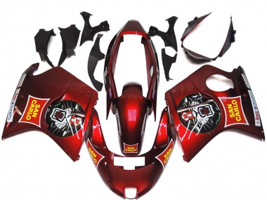 Lojas Carenagens Moto Honda CBR1100XX Blackbird 1996-2007 - Vermelho Amarelo San Carlo