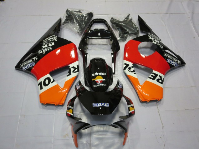 Lojas Carenagens Moto Honda CBR954RR 2002-2003 - Laranja Branco Vermelho Preto Repsol