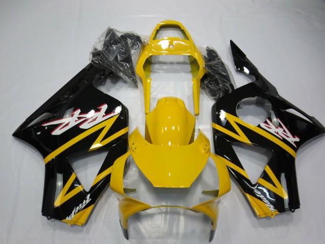 Lojas Carenagens Moto Honda CBR954RR 2002-2003 - Amarelo Preto Brilhante