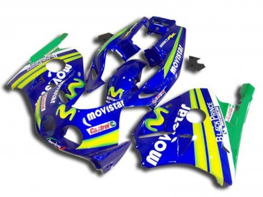 Lojas Carenagens Moto Honda CBR250RR 1990-1998 - Azul Amarelo Verde MoviStar Vermelho Castrol