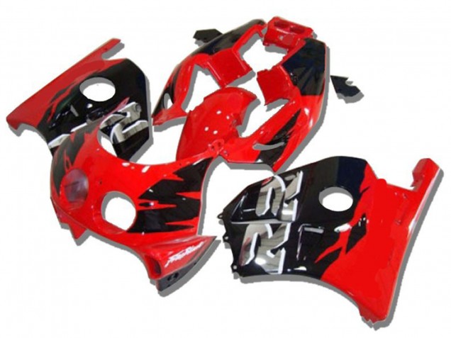Lojas Carenagens Moto Honda CBR250RR 1990-1998 - Vermelho Preto Brilhante Prata RR