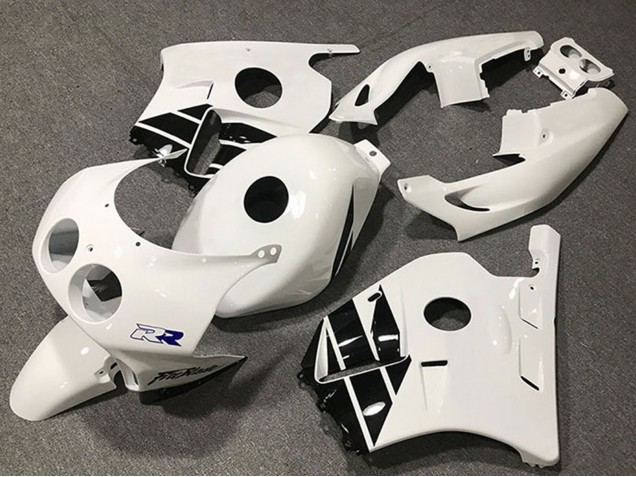Lojas Carenagens Moto Honda CBR250RR 1990-1998 - Branco Preto Brilhante