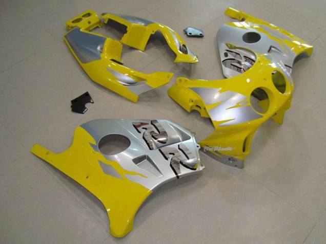 Lojas Carenagens Moto Honda CBR250RR 1990-1998 - Prata Amarelo