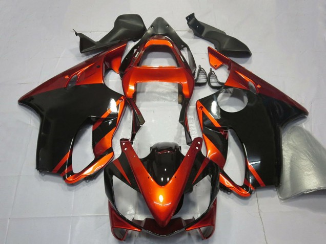 Lojas Carenagens Moto Honda CBR600 F4i 2001-2003 - Laranja Preto Brilhante