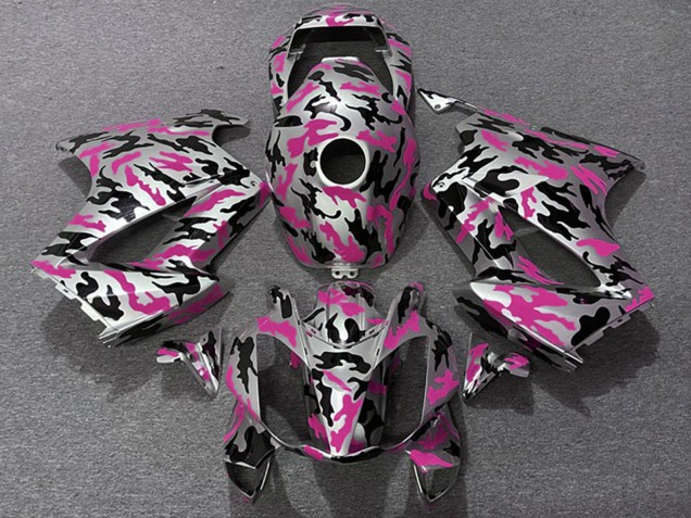 Lojas Carenagens Moto Honda VFR 800 2002-2013 - Rosa Camouflage
