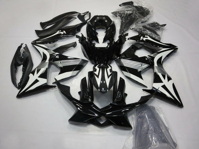 Lojas Carenagens Moto Suzuki GSXR 1000 2009-2016 - Preto Brilhante Branco