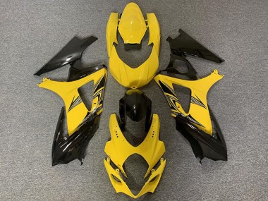 Lojas Carenagens Moto Suzuki GSXR 1000 2007-2008 - Amarelo Preto Brilhante