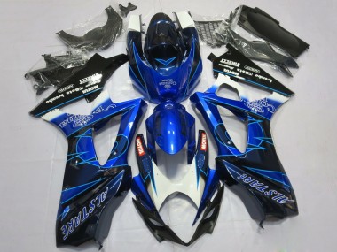 Lojas Carenagens Moto Suzuki GSXR 1000 2007-2008 - Azul Preto Corona