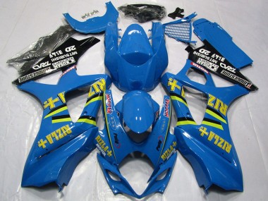 Lojas Carenagem Moto Suzuki GSXR 1000 2007-2008 - Azul Ouro Preto Rizla
