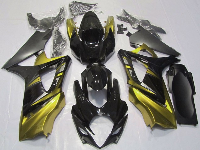 Lojas Carenagens Moto Suzuki GSXR 1000 2007-2008 - Preto Brilhante Amarelo