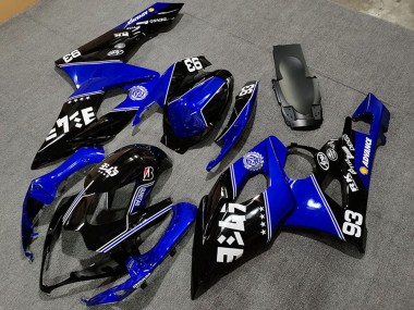 Lojas Carenagens Moto Suzuki GSXR 1000 2005-2006 - Azul Preto Brilhante Branco