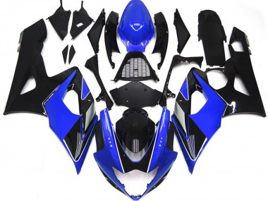 Lojas Carenagens Moto Suzuki GSXR 1000 2005-2006 - Azul Preto Brilhante
