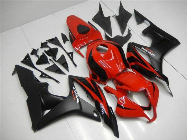 Lojas Carenagens Moto Honda CBR600RR 2007-2008 - Vermelho Preto Fosco Decalques