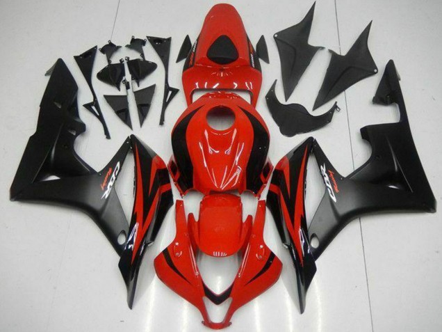 Lojas Carenagens Moto Honda CBR600RR 2007-2008 - Vermelho Preto Fosco Decalques