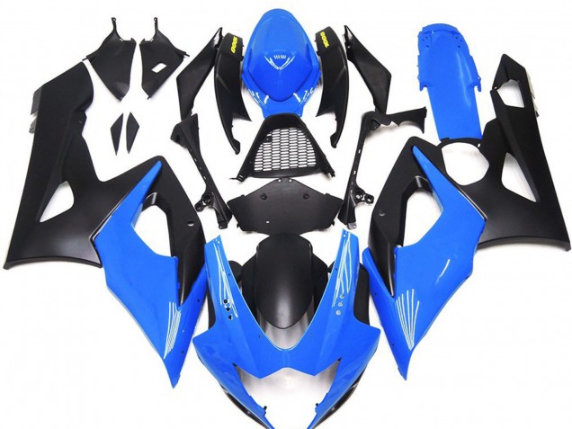 Lojas Carenagens Moto Suzuki GSXR 1000 2005-2006 - Azul Preto Fosco Amarelo