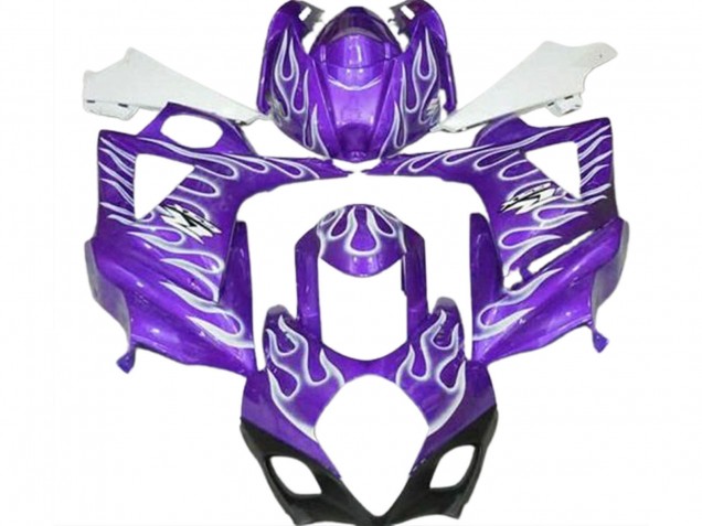 Lojas Carenagens Moto Suzuki GSXR 1000 2007-2008 - Roxo Branco Chama
