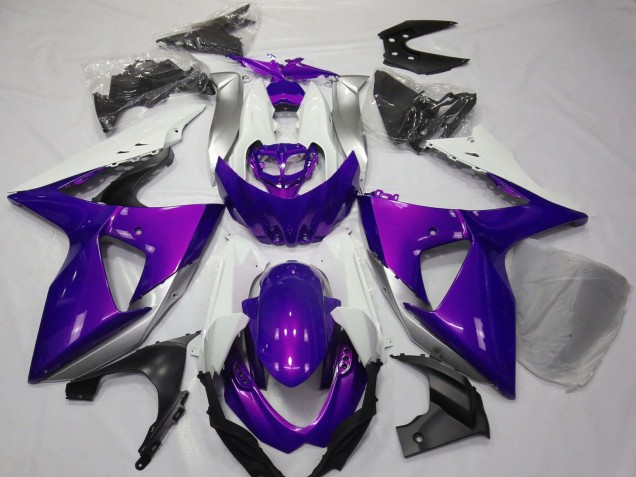 Lojas Carenagens Moto Suzuki GSXR 1000 2009-2016 - Roxo Branco