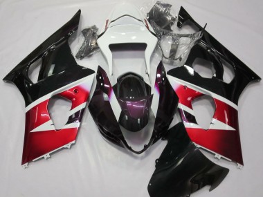 Lojas Carenagens Moto Suzuki GSXR 1000 2003-2004 - Vermelho Branco Preto Brilhante